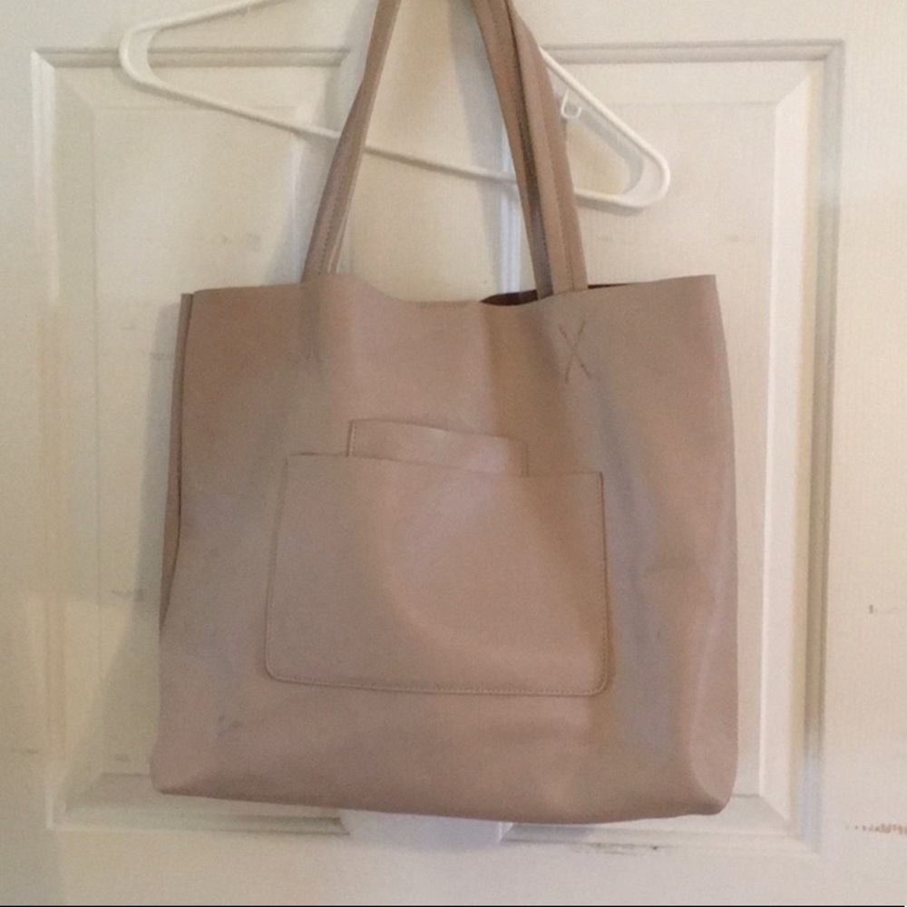 Vegan leather tote
